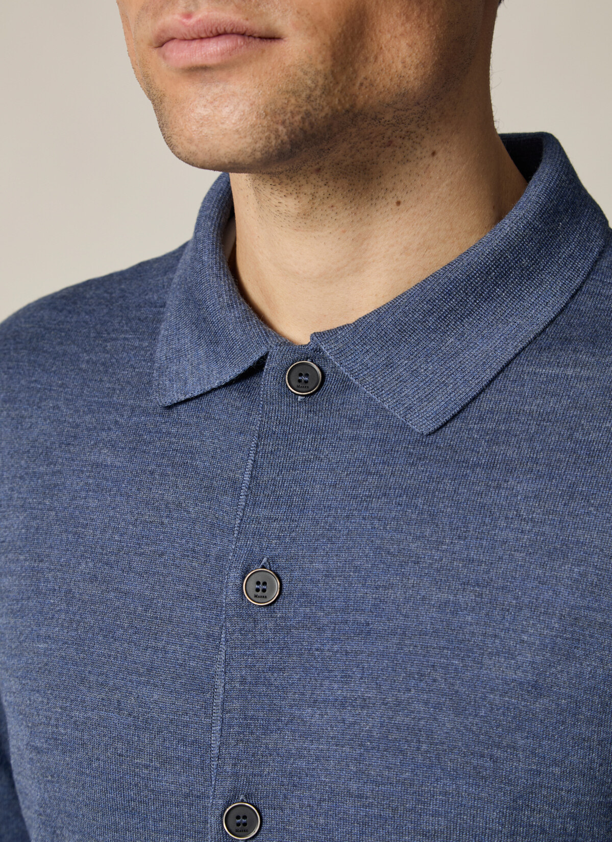 Strick Overshirt, Nimes Blue Detailansicht 1