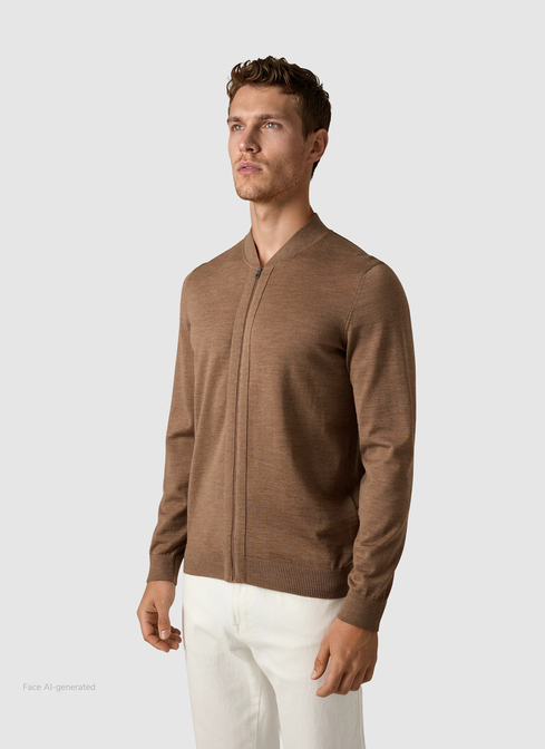 Strickjacke Zip 1/1 Arm width=
