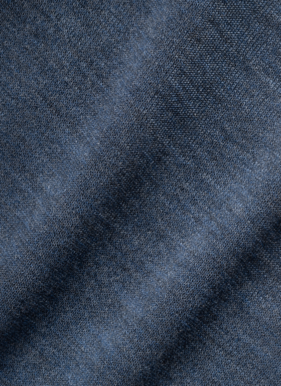 Strickjacke Zip 1/1 Arm Nimes Blue Frontansicht