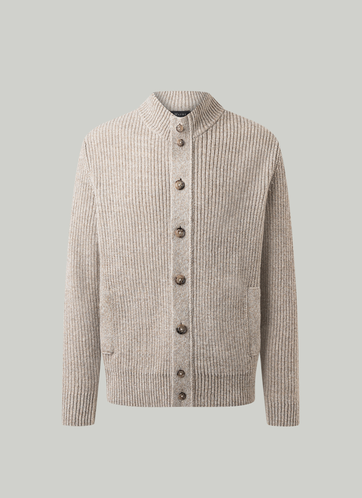 Strick Cardigan 1/1 Arm, Iced Latte 