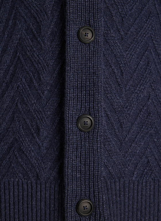 Strick Blazer Midnight Blue Frontansicht