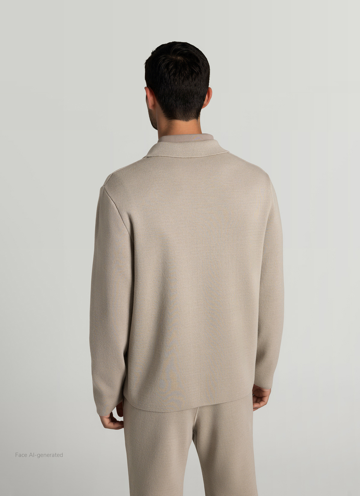 Strick Cardigan 1/1 Arm, Mascarpone Cream Rückansicht