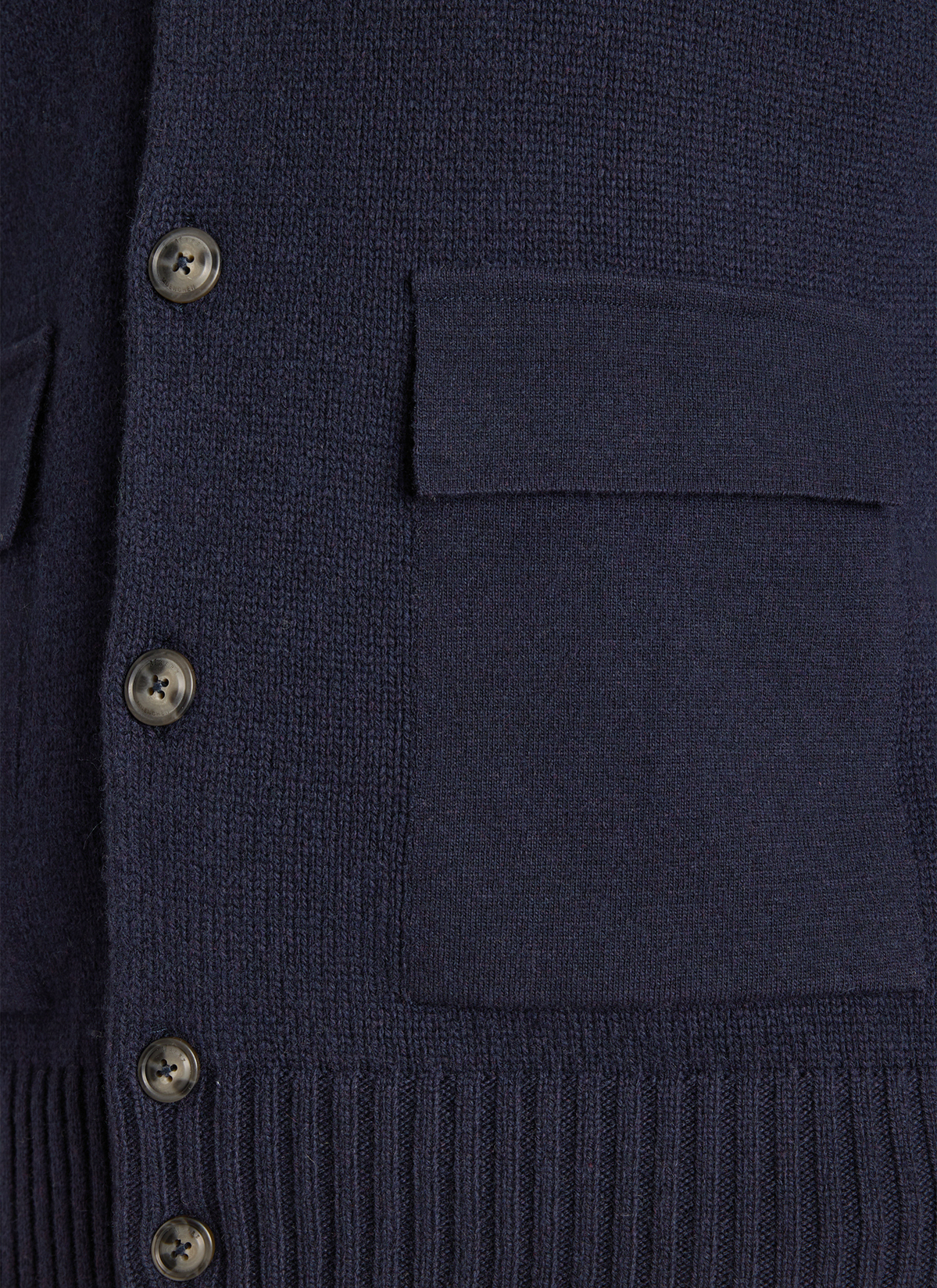 Strickjacke Knopf 1/1 Arm, Navy Detailansicht 1