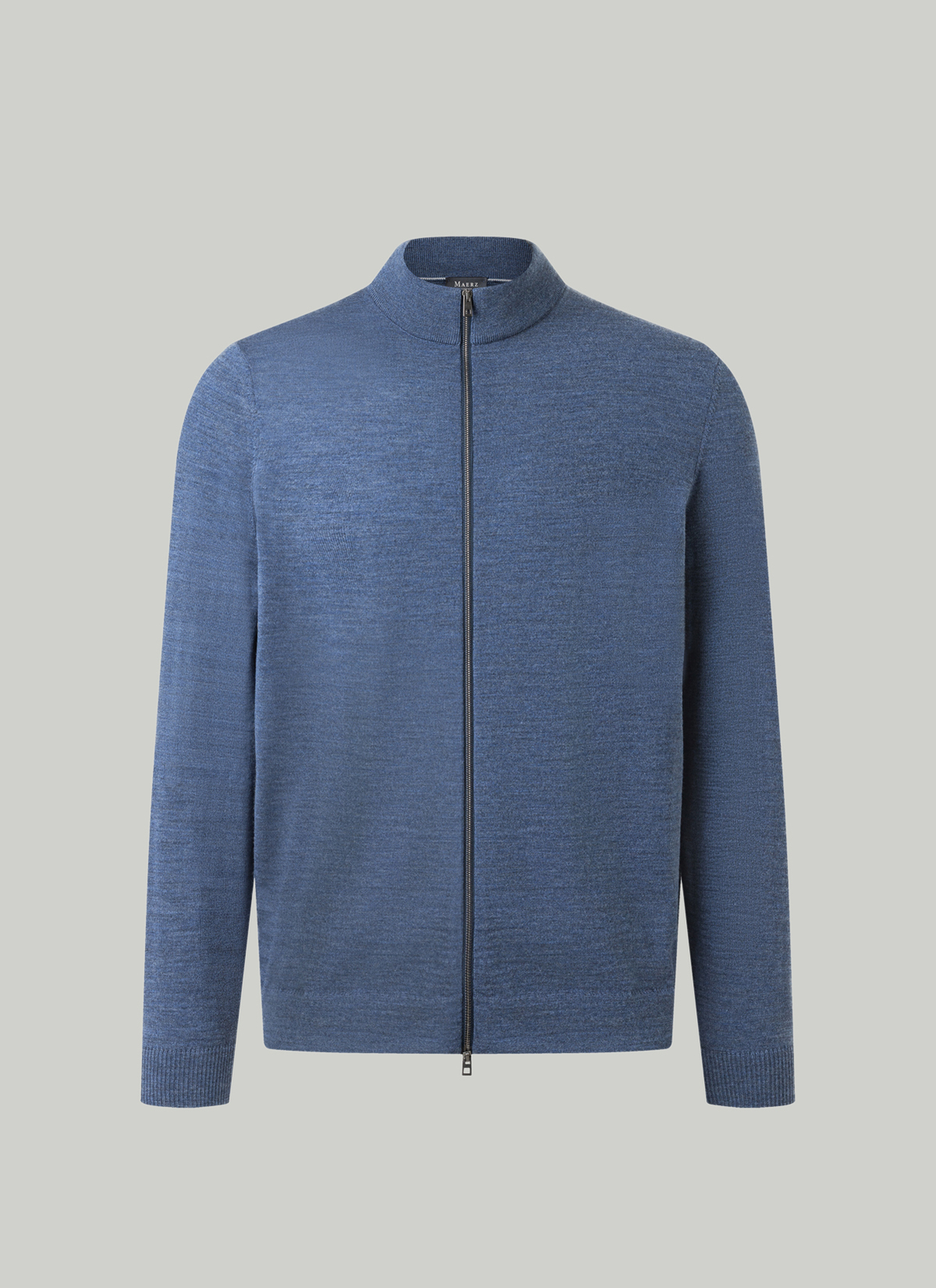 Strickjacke Zip 1/1 Arm, Nimes Blue 