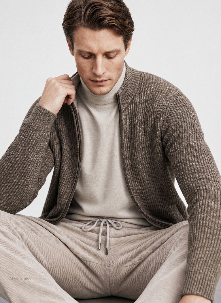StrickjackeBrownie Frontansicht