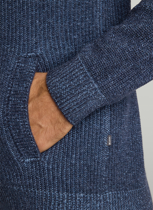 Strickjacke Zip 1/1 Arm, Midnight Blue Detailansicht 1