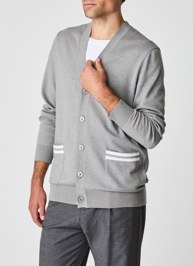 StrickjackeMercury Grey Frontansicht