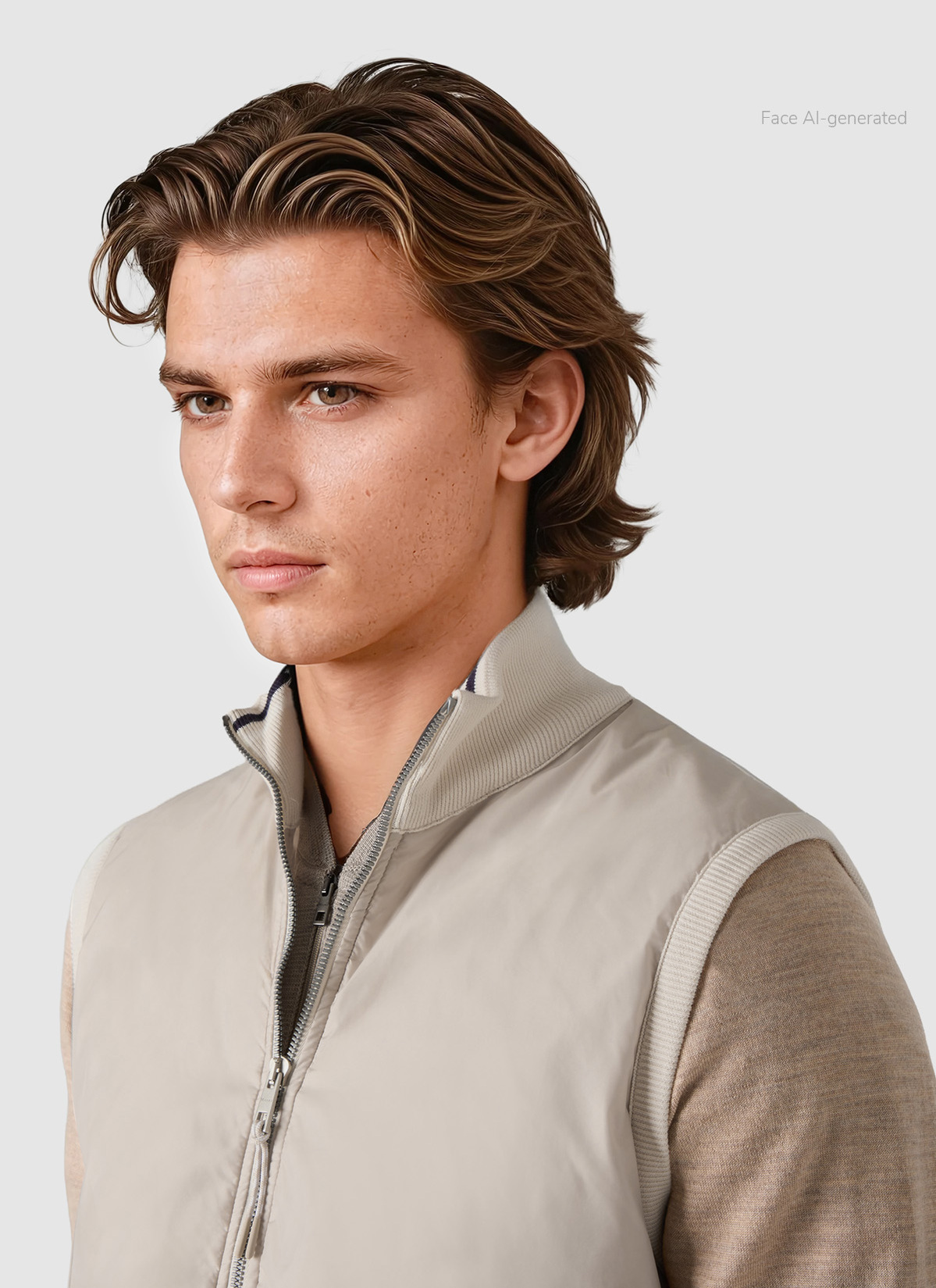 Weste, Light Almond Detailansicht 1