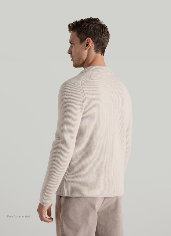 Strick Blazer Autumn Stone Frontansicht