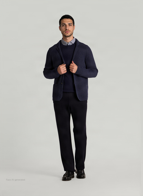 Strick Blazer, Midnight Blue Detailansicht 2