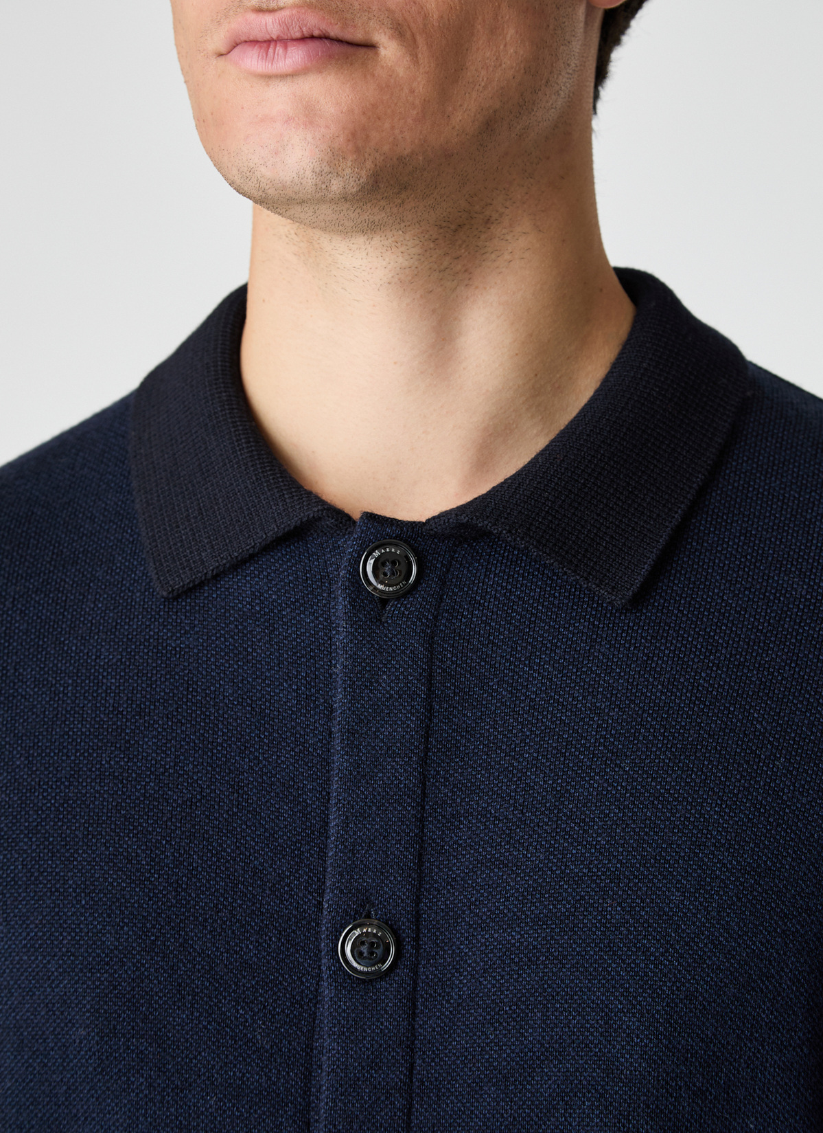 Strickjacke Knopf 1/1 Arm, Deep Sea Detailansicht 2