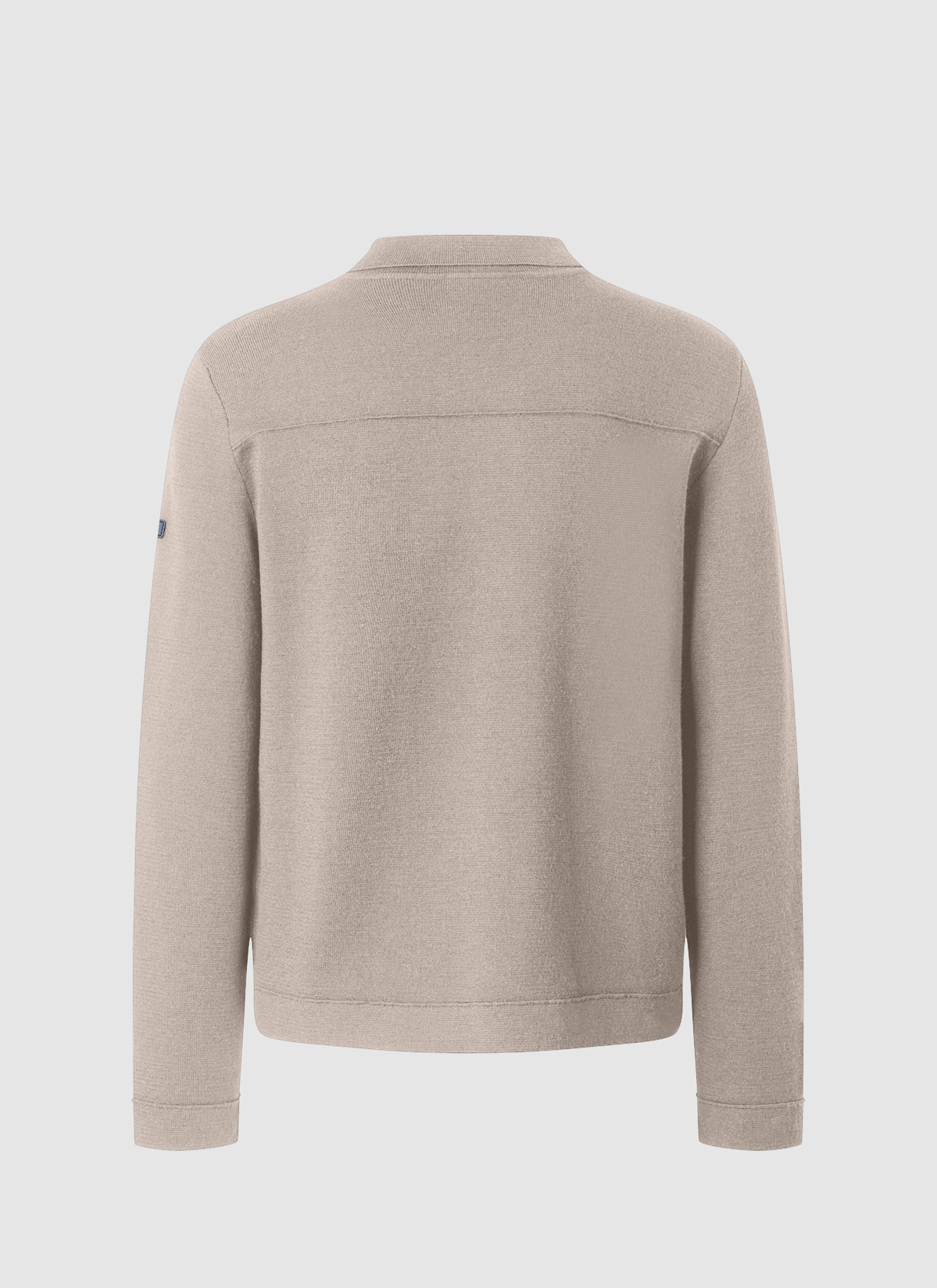 Strickjacke Knopf 1/1 Arm, Iced Latte Rückansicht