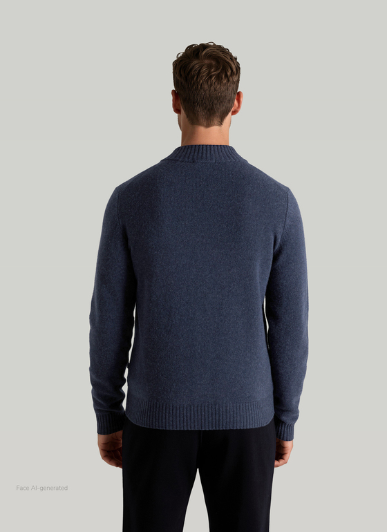 Strick Blazer Midnight Blue Frontansicht