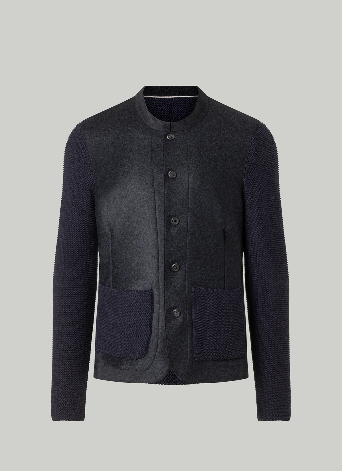 Strick Blazer, Navy Detailansicht 2