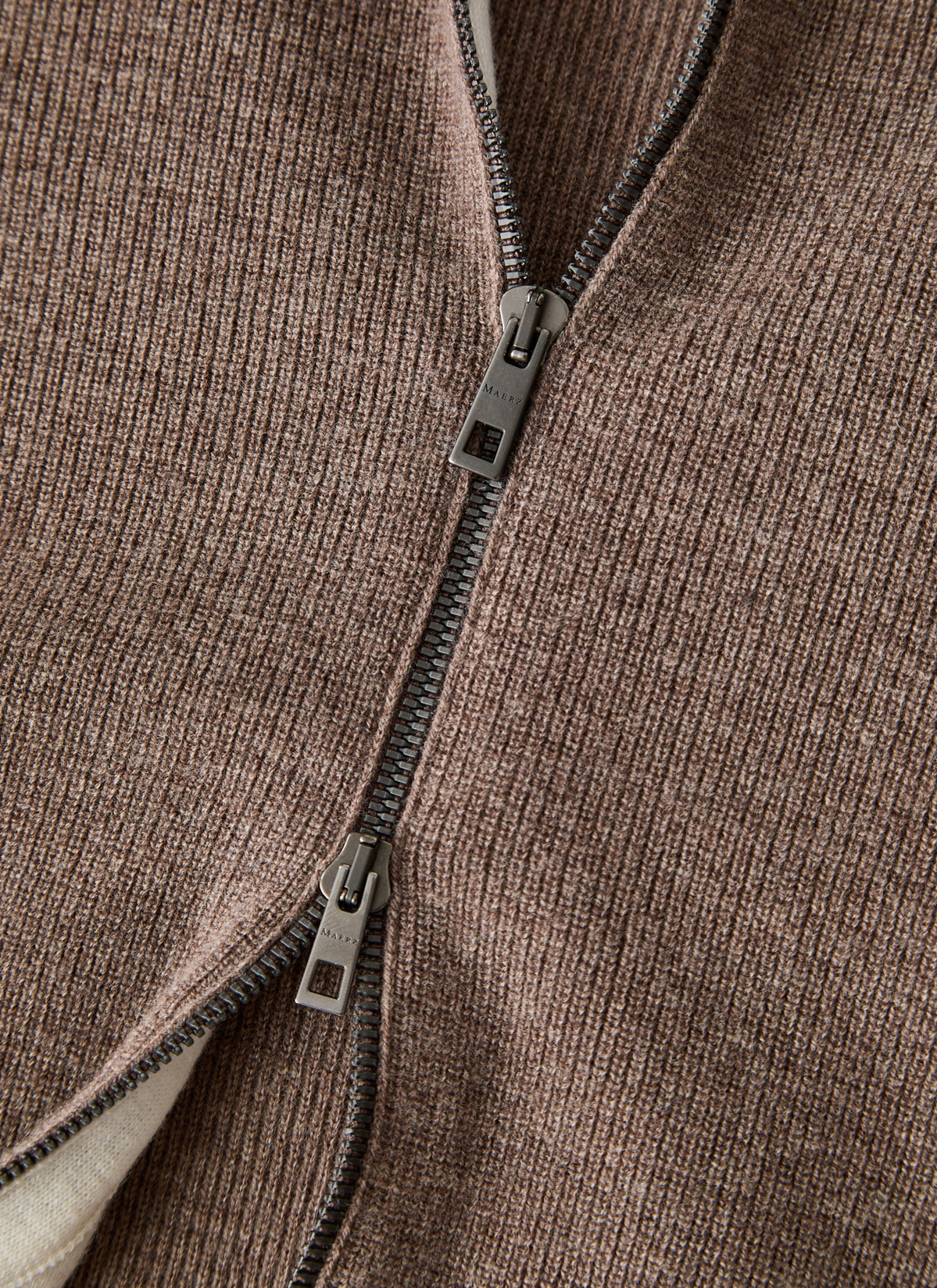 Strickjacke Zip 1/1 Arm, Twig 