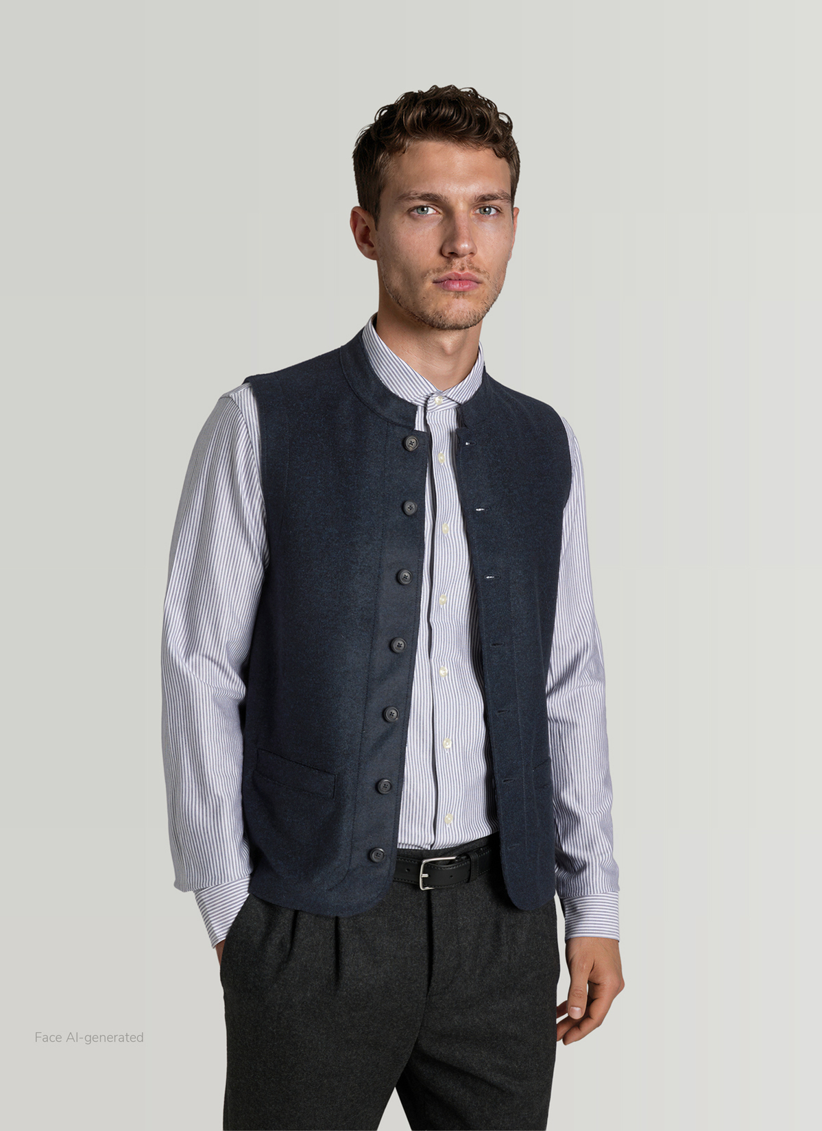 Weste, Navy Detailansicht 2