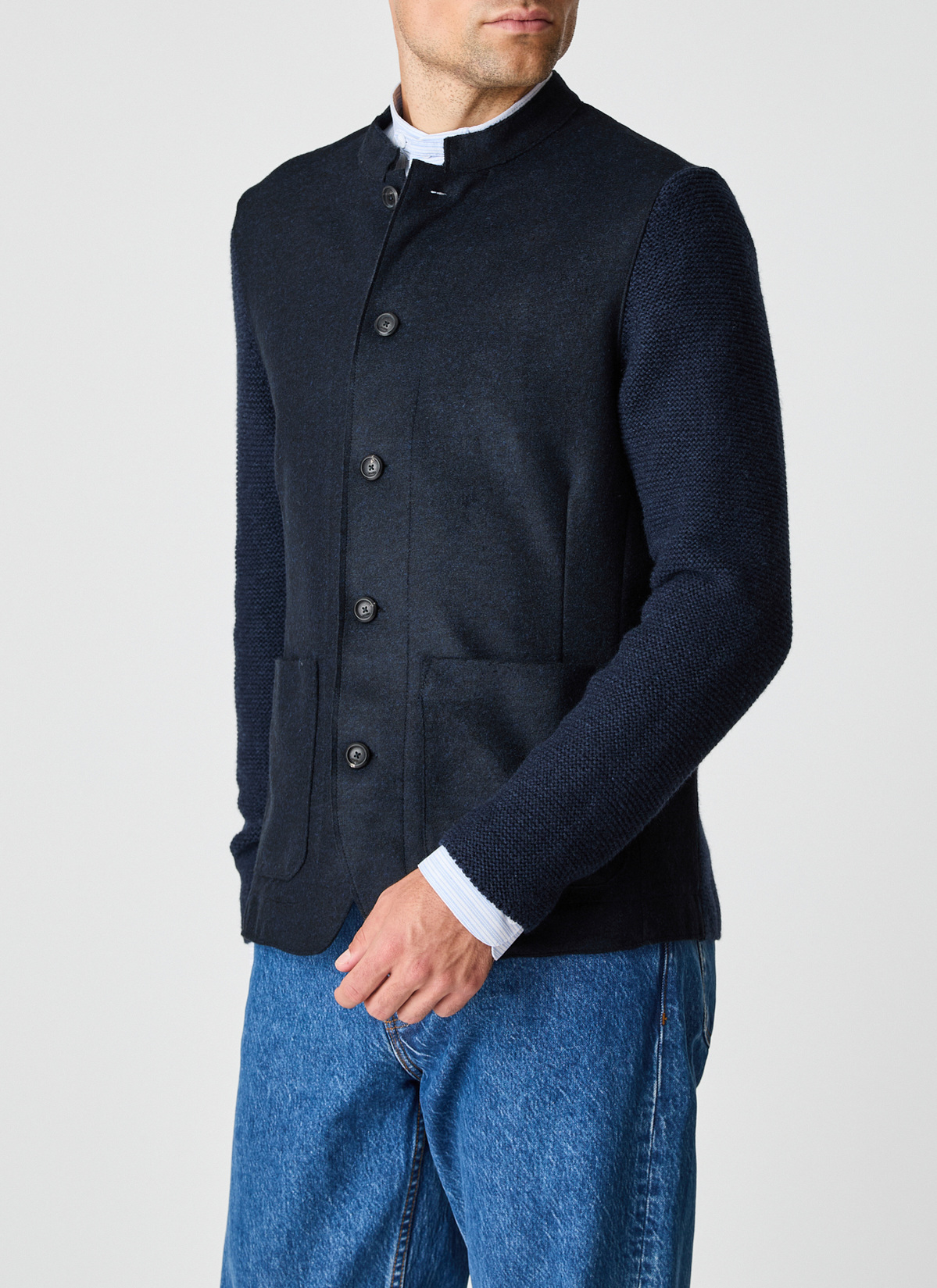 Strick Blazer, Deep Sea Detailansicht 1