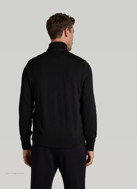 Strickjacke Knopf 1/1 Arm Navy Frontansicht