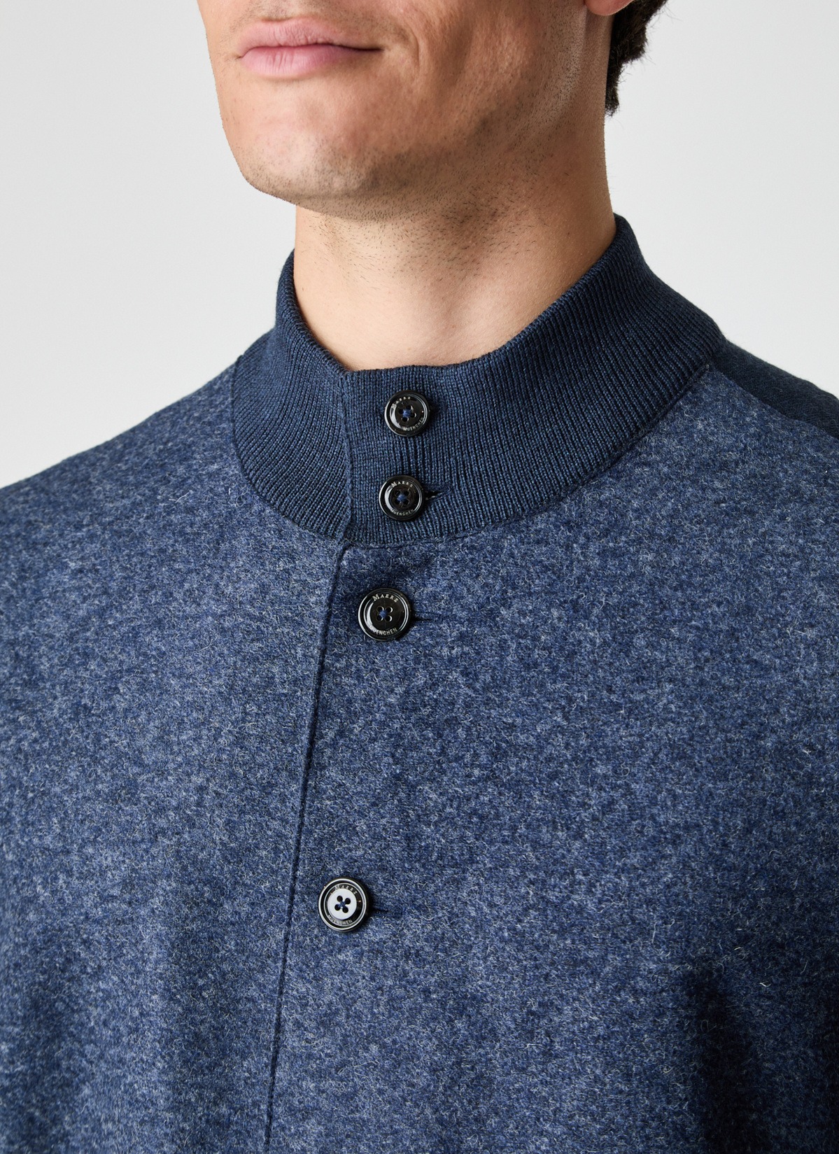 Strickjacke Knopf 1/1 Arm, Nightfall Blue Detailansicht 2