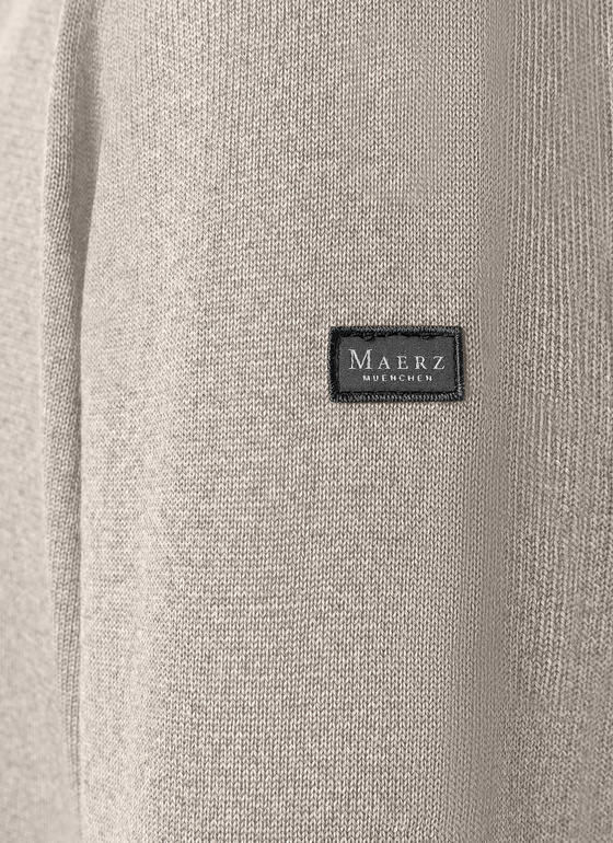 Strick Cardigan 1/1 Arm Iced Latte Frontansicht