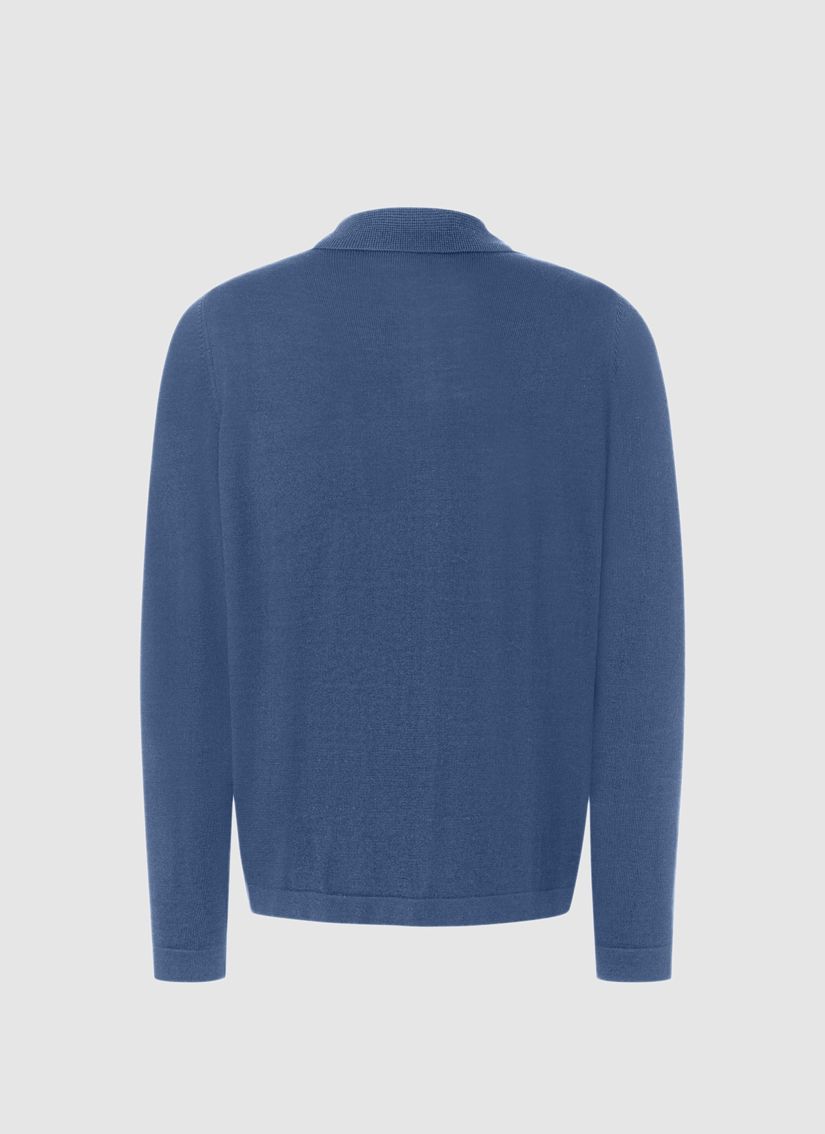 Strickjacke Zip 1/1 Arm, Deep Sea Rückansicht