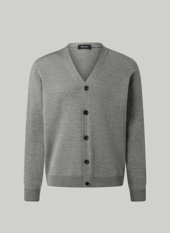 Strick Cardigan 1/1 Arm Shark Skin Frontansicht