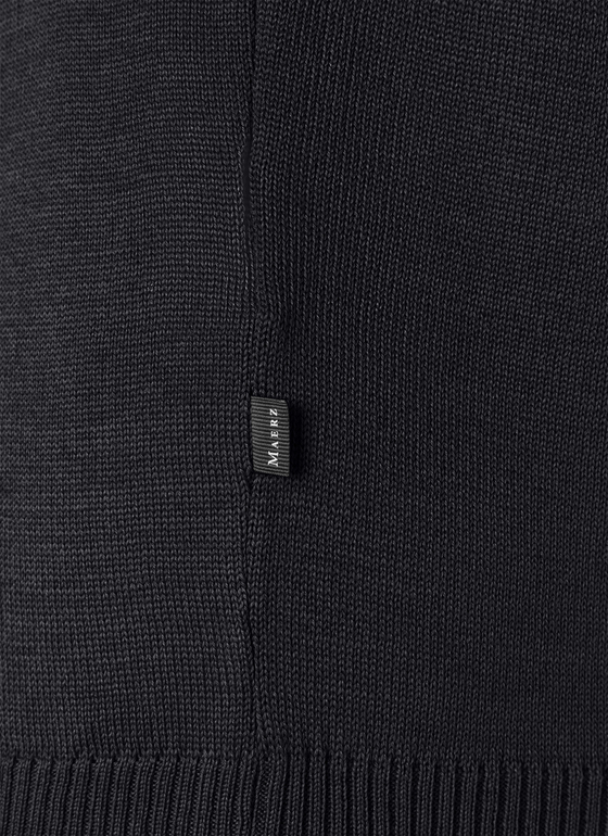 Strick Cardigan 1/1 Arm Black Frontansicht