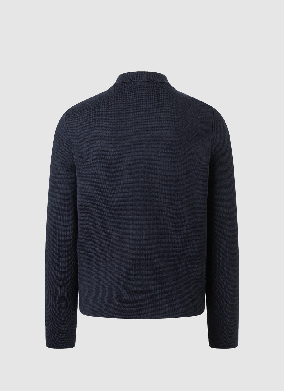 Strickjacke Zip 1/1 Arm, Navy Rückansicht
