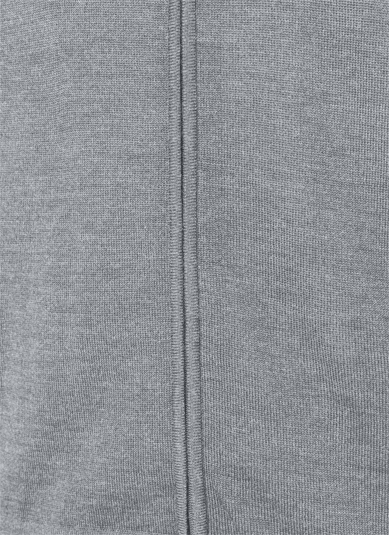Strickjacke Zip 1/1 Arm Mercury Grey Frontansicht