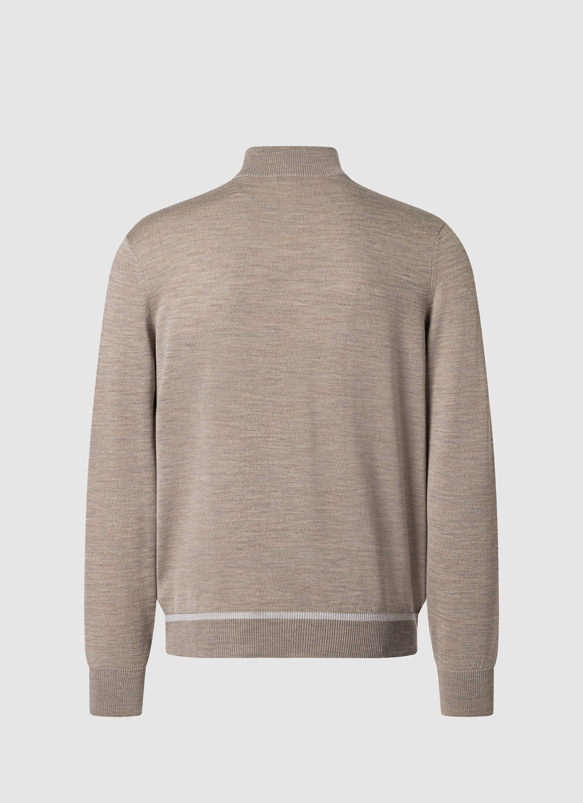 Strickjacke Zip 1/1 Arm, Iced Latte Rückansicht