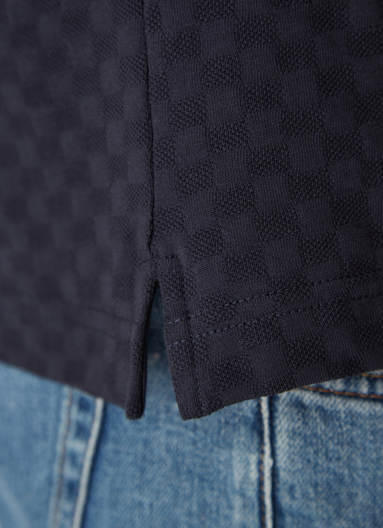 Poloshirt, Knopf 1/2 Arm, Navy Detailansicht 1