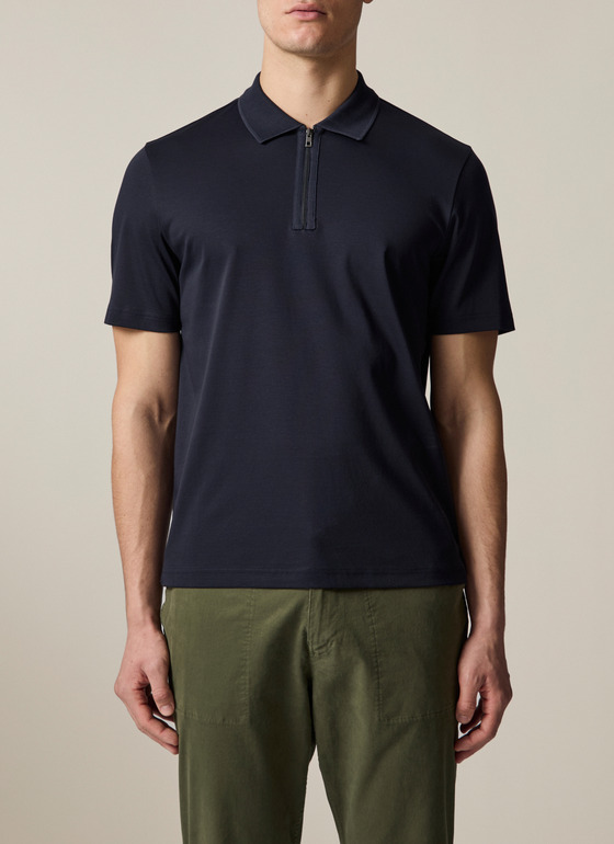 Poloshirt Navy Frontansicht