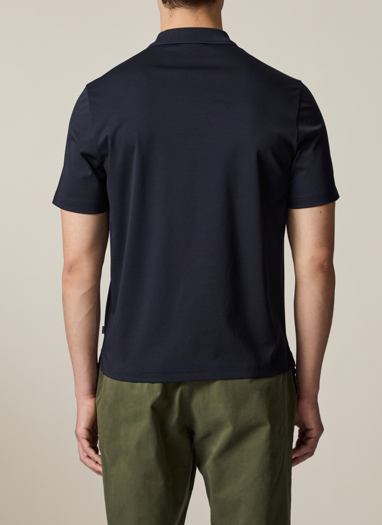 Poloshirt, Navy Rückansicht