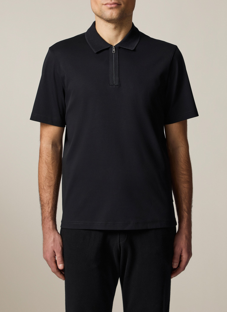 Poloshirt, Black Frontansicht