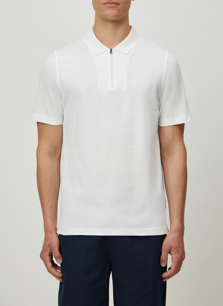 Shirt Polohemd, Pure White Frontansicht