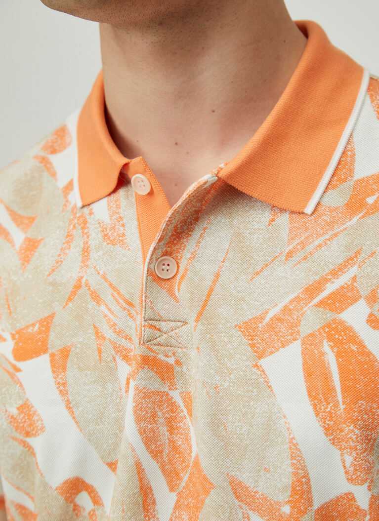 Poloshirt, Tangerine Detailansicht 1