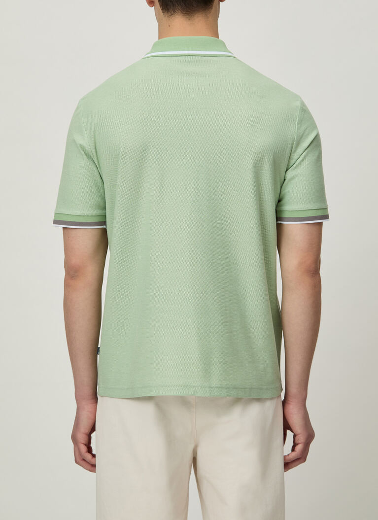 Poloshirt, Mochi Green Rückansicht