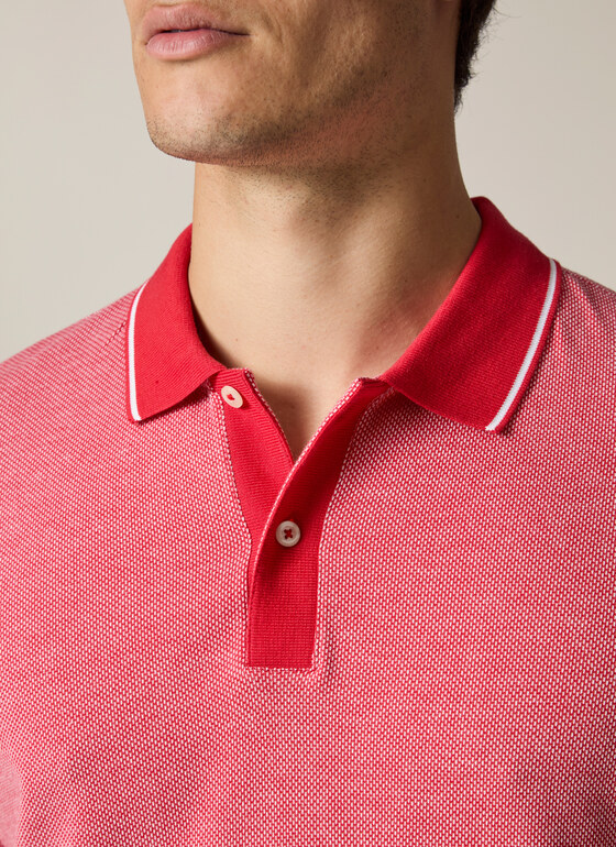 Poloshirt Sangria Frontansicht