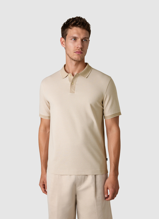 Poloshirt Light Almond Frontansicht