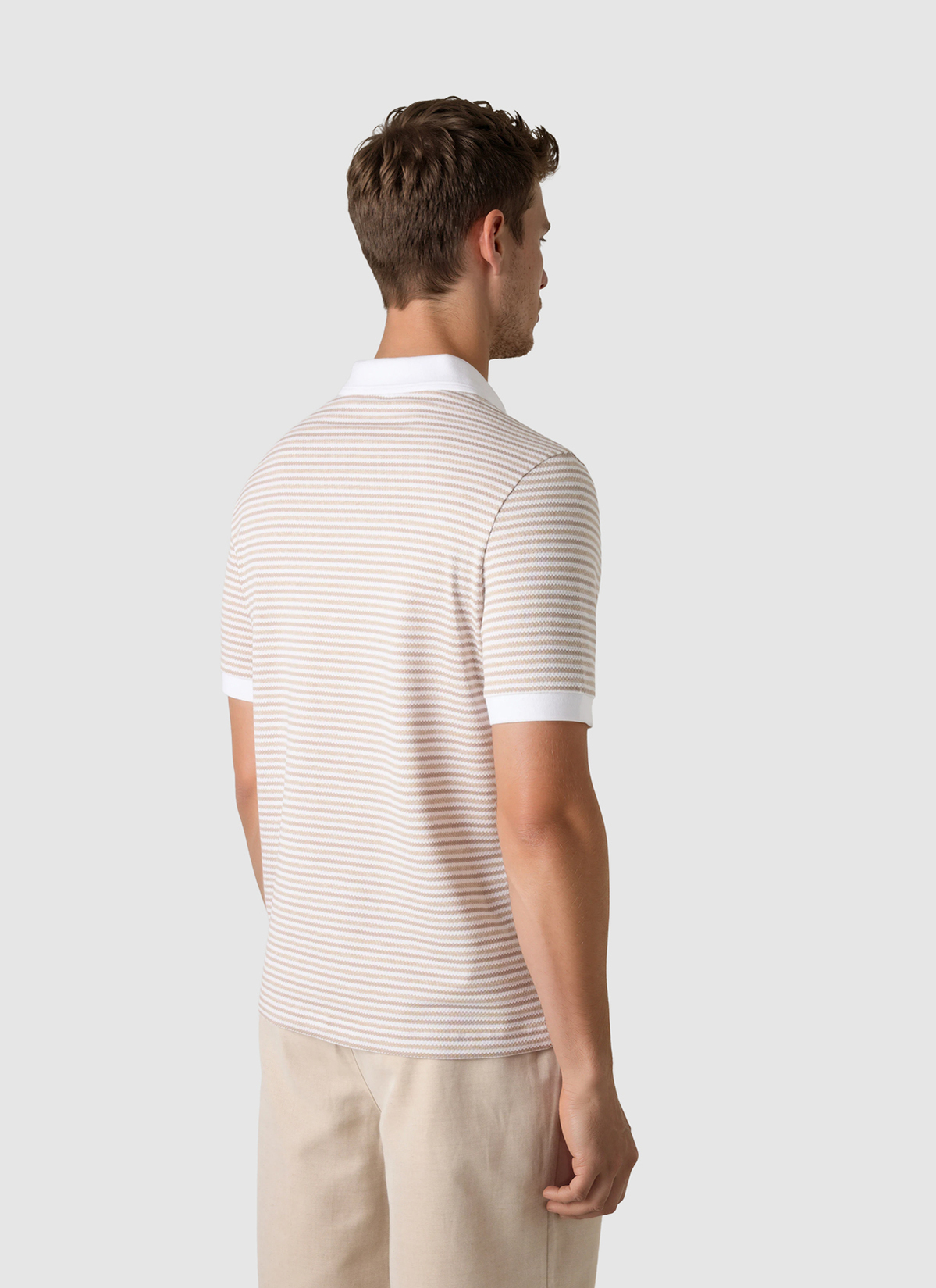Poloshirt, Light Almond Rückansicht