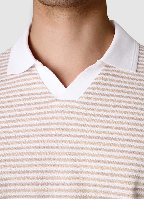 Poloshirt Light Almond Frontansicht