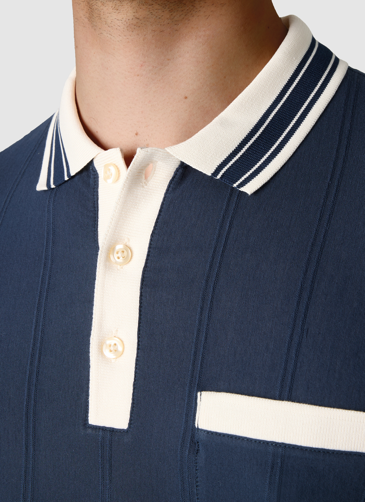 Poloshirt, Dawn Blue Detailansicht 1