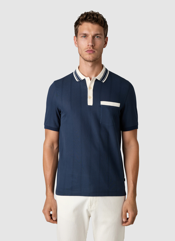 Poloshirt Dawn Blue Frontansicht
