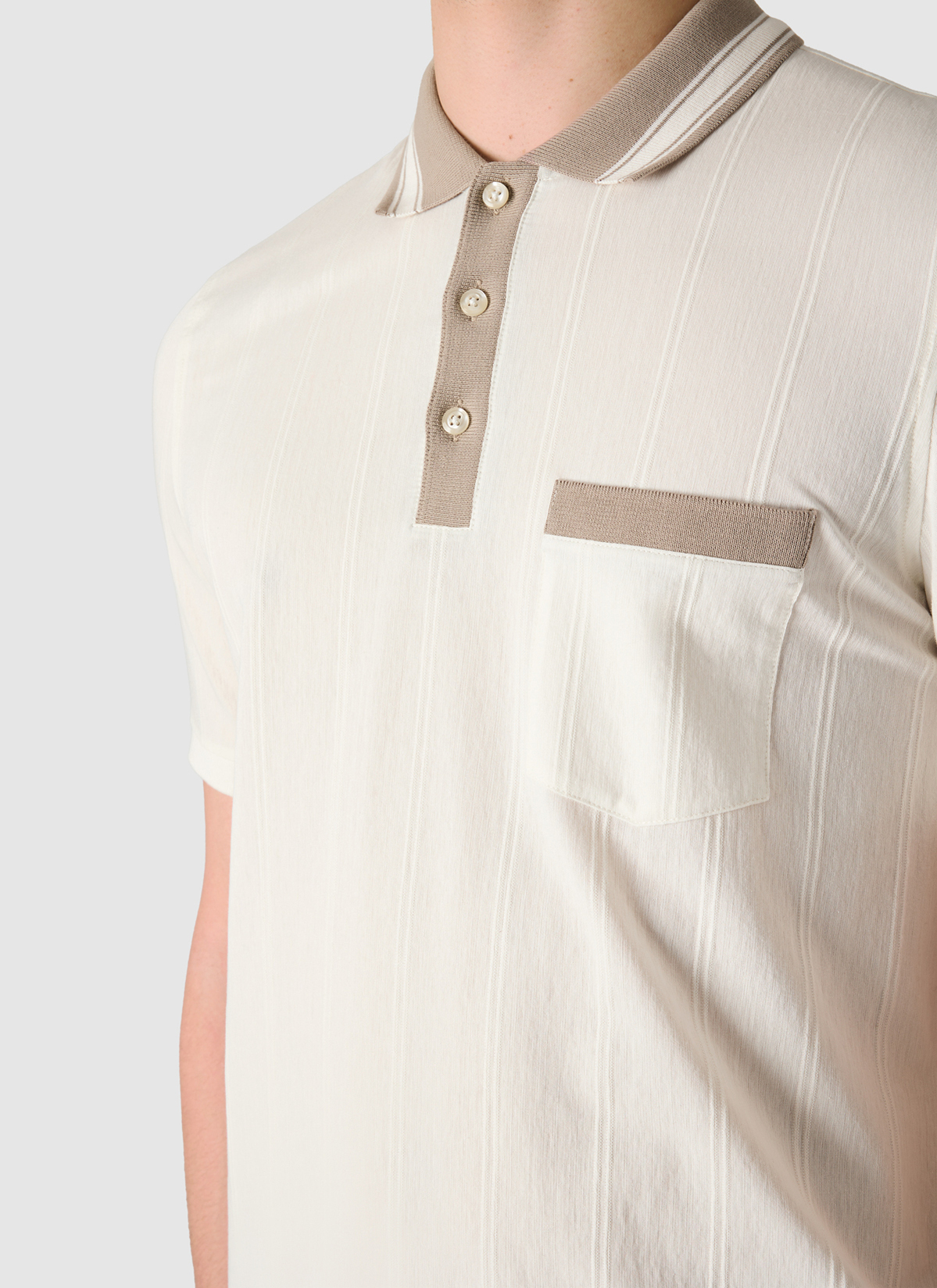 Poloshirt, Off White Detailansicht 1