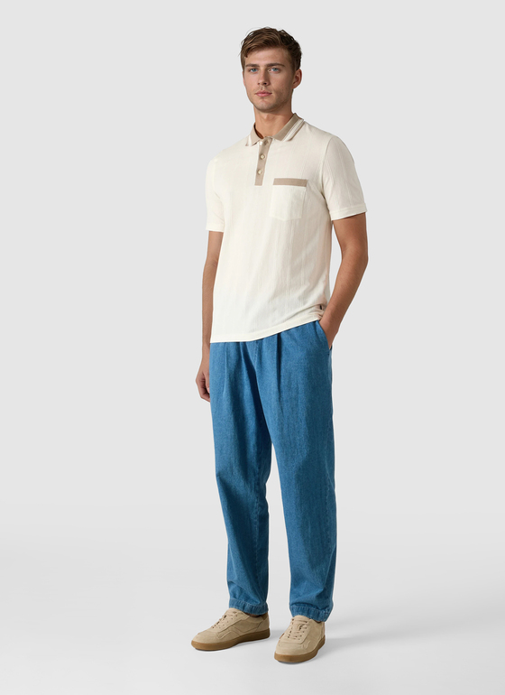 Poloshirt Off White Frontansicht