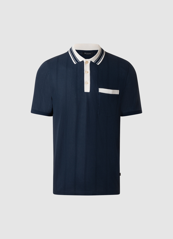 Poloshirt Dawn Blue Frontansicht