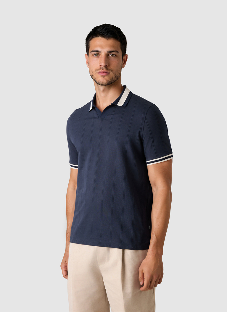 PoloshirtDawn Blue Frontansicht
