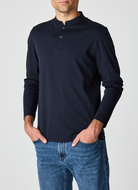 Longsleeve 1/1 Arm Navy Frontansicht