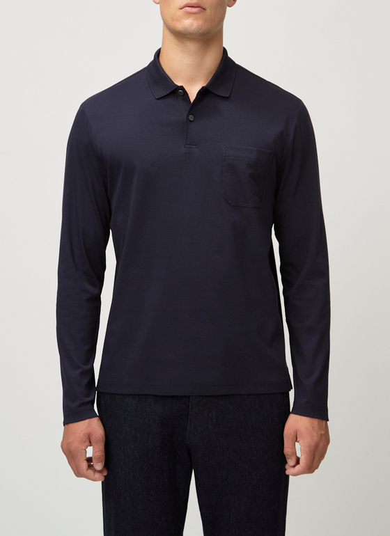 Poloshirt Navy Frontansicht