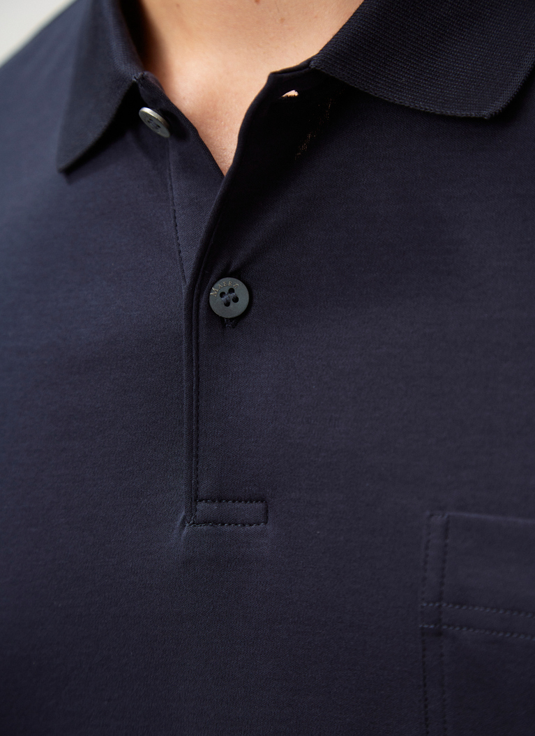 Poloshirt, Navy Detailansicht 2